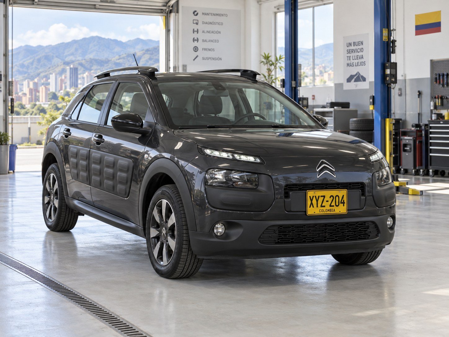 Imagen ilustrativa de un Citro&euml;n C4 Cactus en un taller